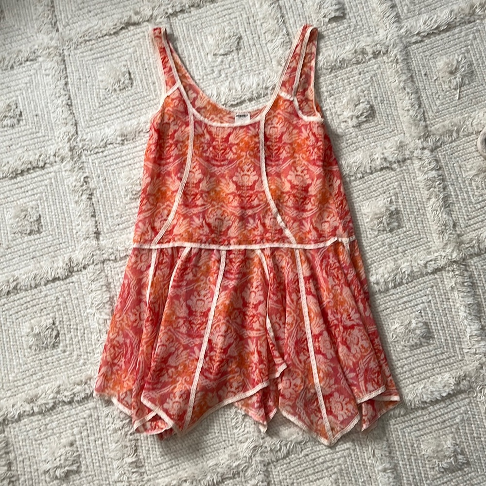 Free People Intimately Pink/Orange Swing Slip Dress